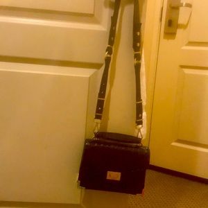 The Kooples Black Emily Mini Croco Handbag